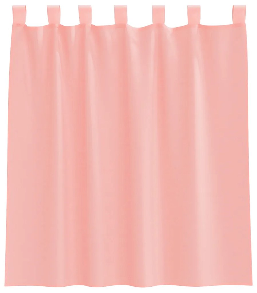 Cortinas de voile com bolsos para varão 2 pcs rosa