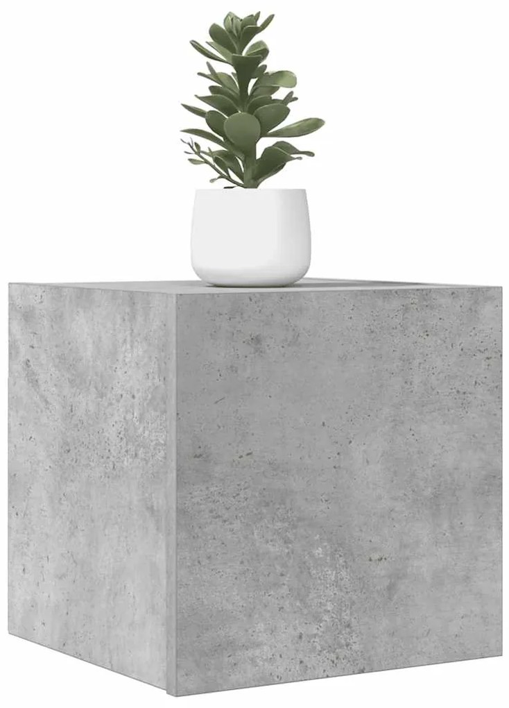 Móvel de TV de parede 2 pcs 30,5x30x30 cm cinzento cimento