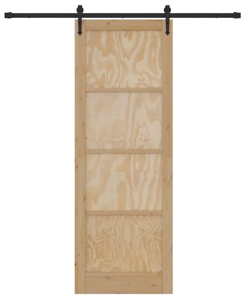Porta de Correr vidaXL com Conjunto de Hardware 83x232 cm de Madeira S
