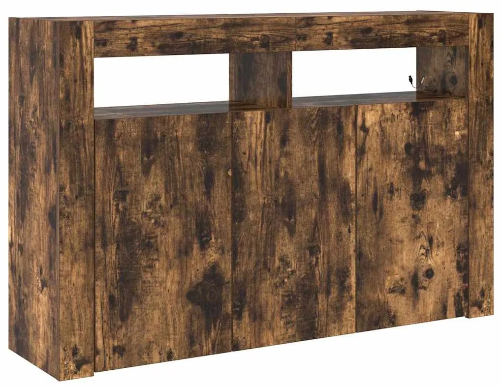 Buffet Carvalho Defumado Madeira Engenhada 116 x 30 x 75 cm