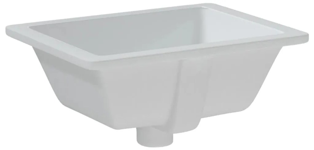 Lavatório casa de banho retangular 39x30x18,5cm cerâmica branco