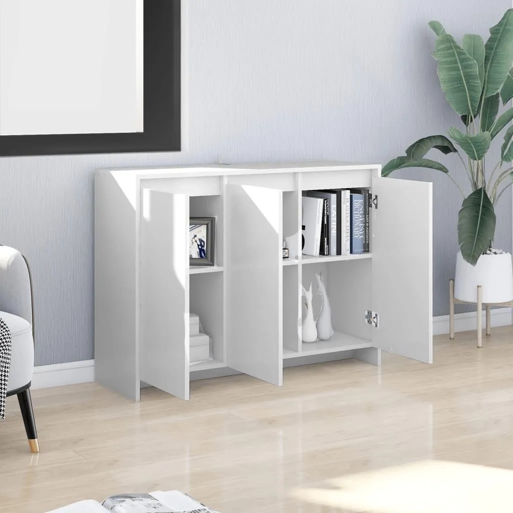 Aparador 102x33x75 cm derivados de madeira branco