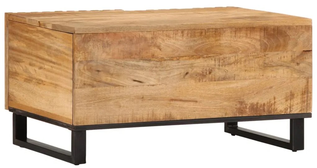 Mesa de centro 80x51x40 cm madeira de mangueira áspera maciça