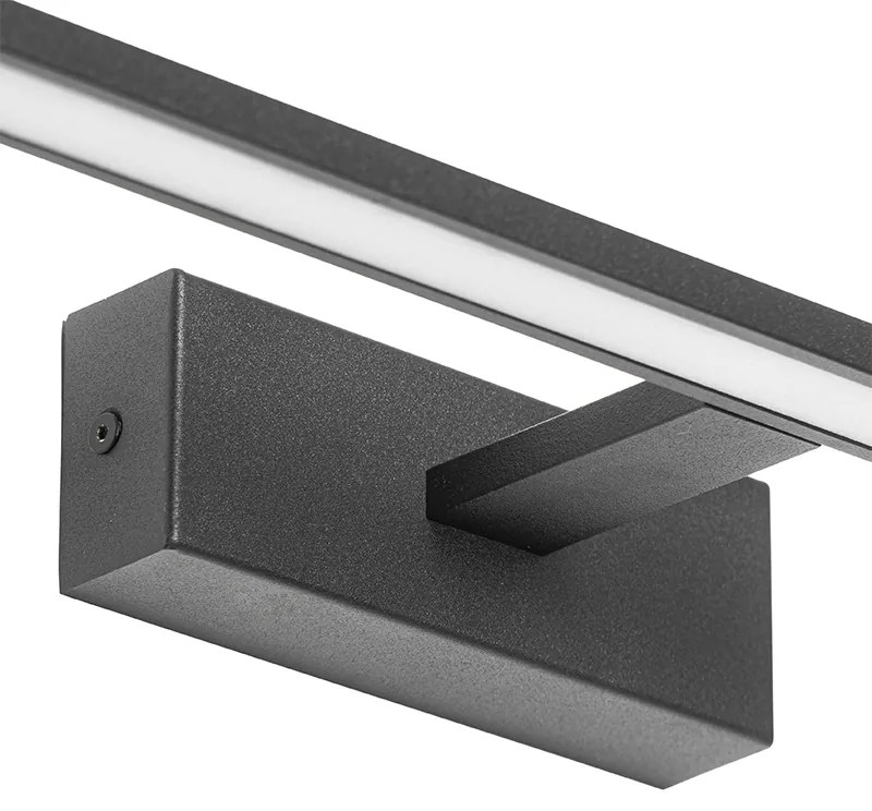 Candeeiro de parede moderno preto 62 cm com LED IP44 - Jerre Moderno