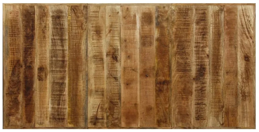 Mesa de jantar madeira de mangueira maciça + aço em cruz 180 cm