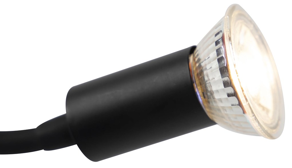 Candeeiro de parede moderno flexível USB preto - Zeno Moderno