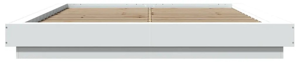 Estrutura de cama 160x200 cm derivados de madeira branco