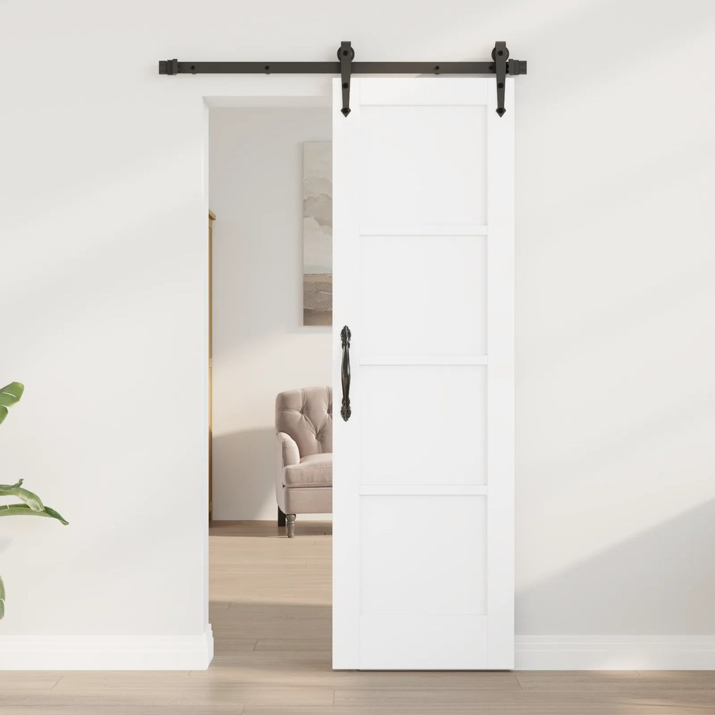 vidaXL Porta Interior 'ORKDAL'Branca 61x198.5x4 cm Madeira Sólida de Pinho