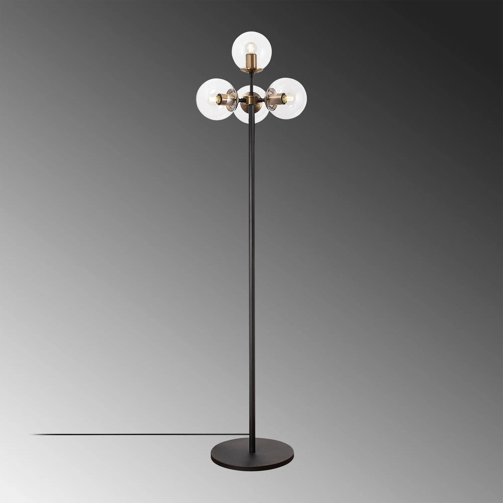 Candeeiro de Pé Akkas – Preto – 48 x 48 x 163 cm