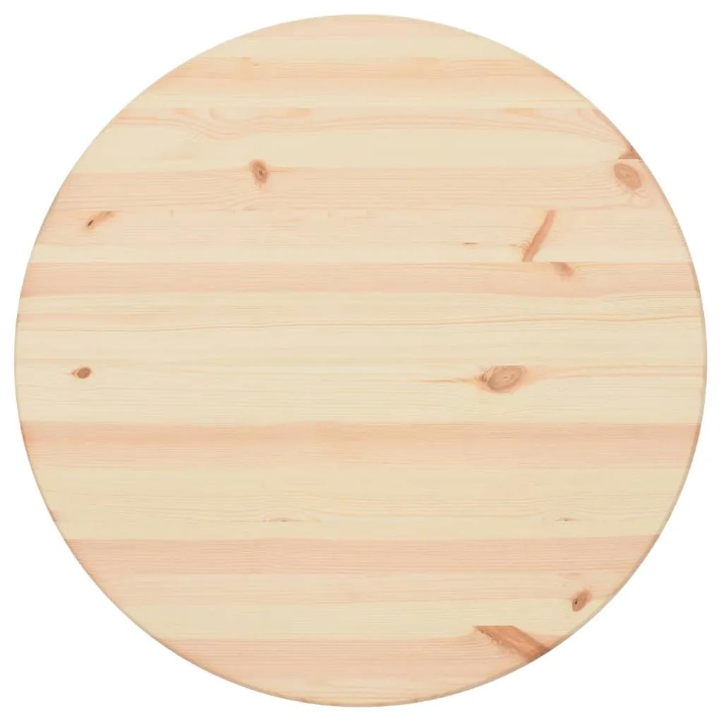 247194 vidaXL Tampo de mesa redondo 25 mm 70 cm madeira pinho natural