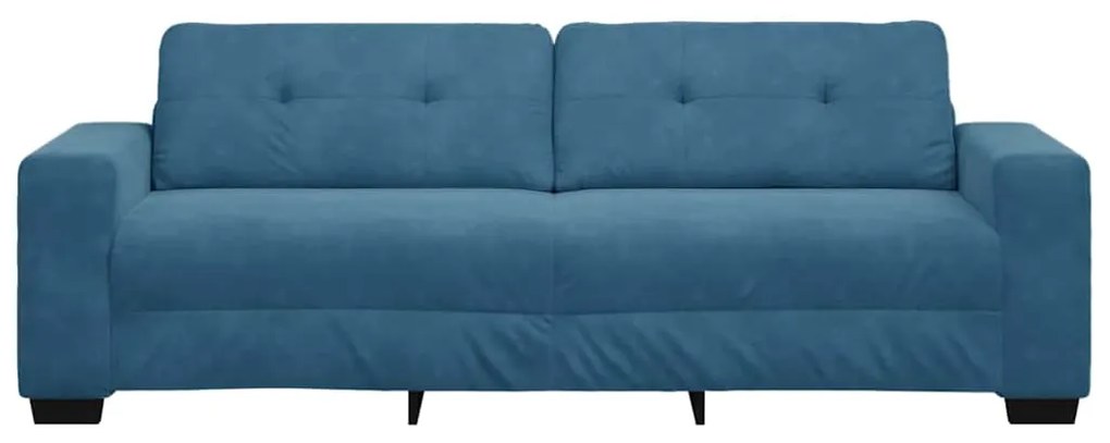 Sofá de 3 Lugares vidaXL Azul 180 cm em Veludo