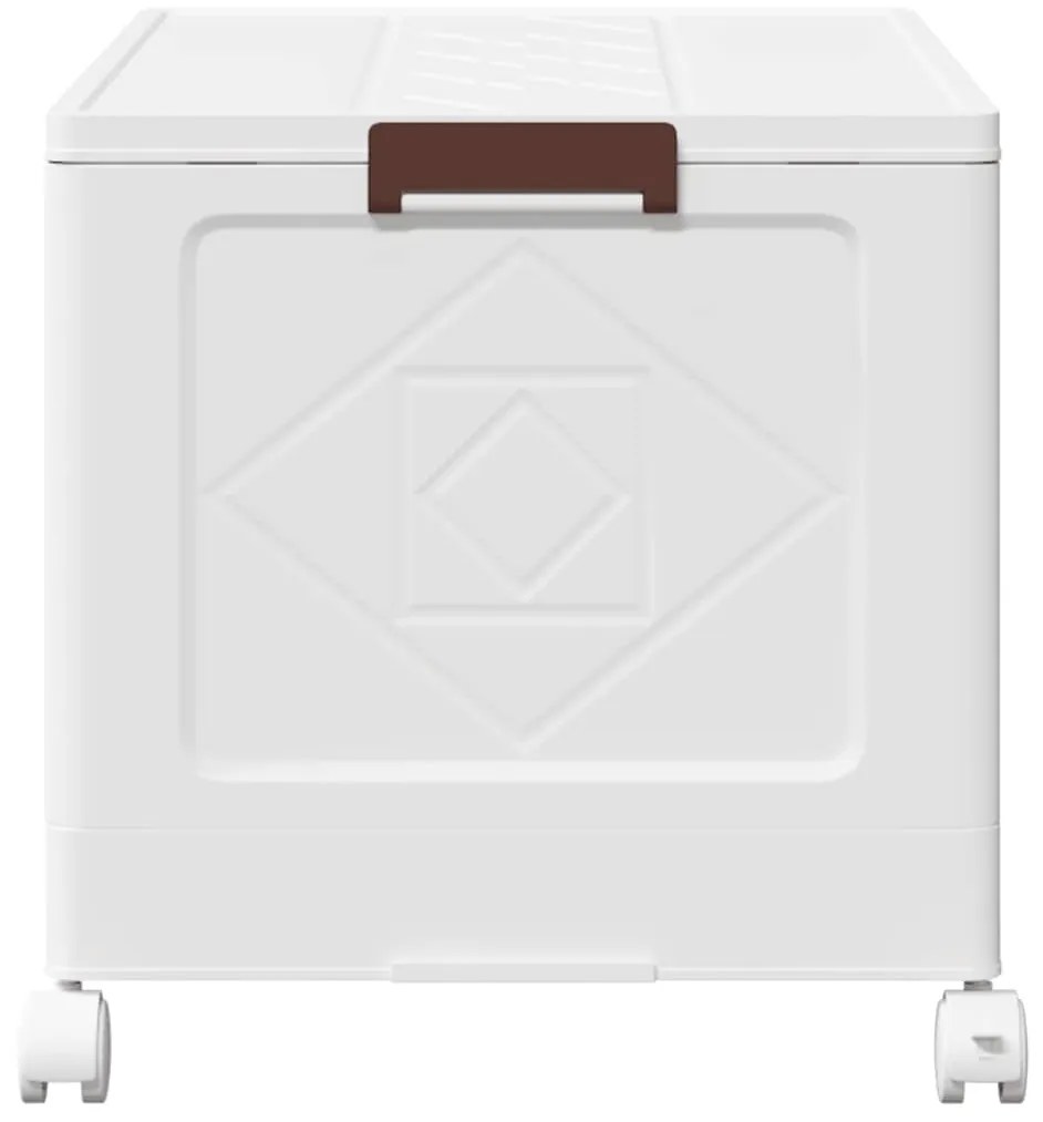 Caixa de arrumação empilhável com rodas 75 L 64x40x41 cm