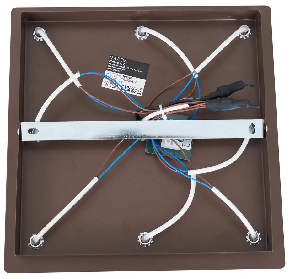 Plafond de design bronze com vidro bronze 9 luzes - Athens