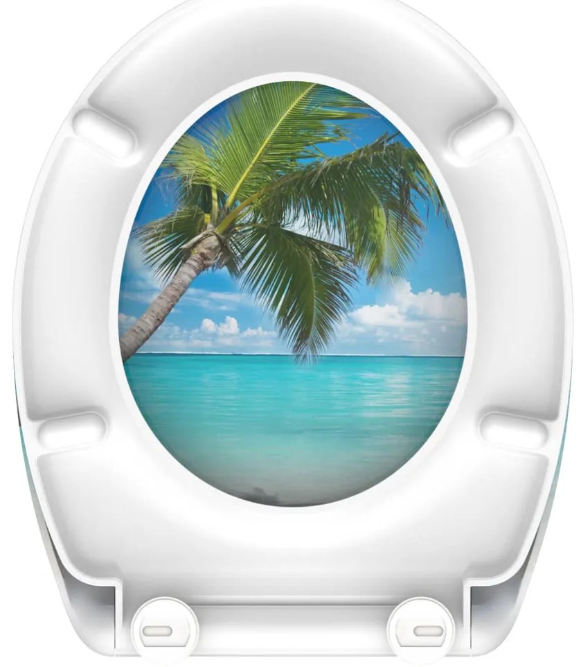 SCHÜTTE Assento de sanita c/ fecho suave CARRIBEAN duroplast estampado