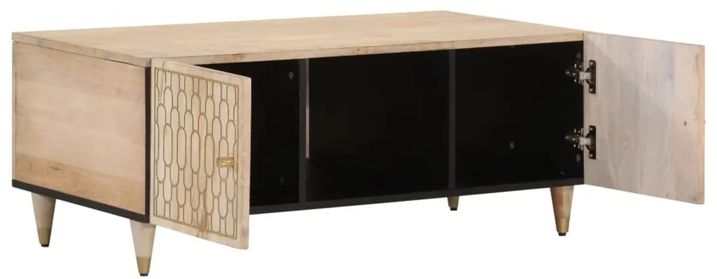 Mesa de centro 100x54x40 cm madeira de mangueira maciça