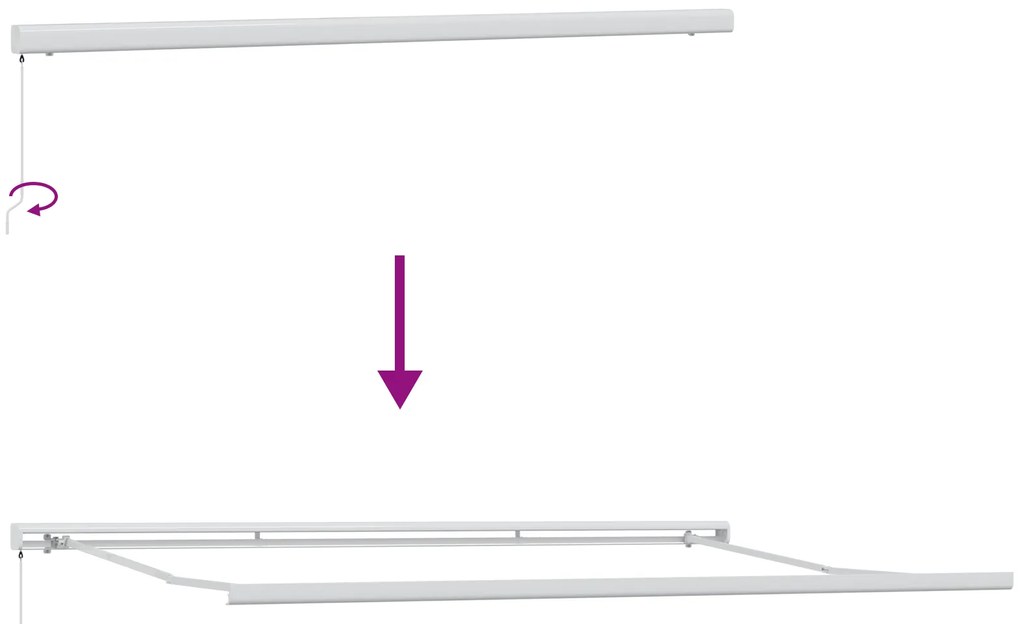 Toldo Retrátil Manual Branco 500x300 cm