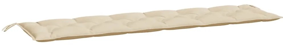 Almofadões banco jardim 2 pcs 200x50x7cm tecido oxford bege