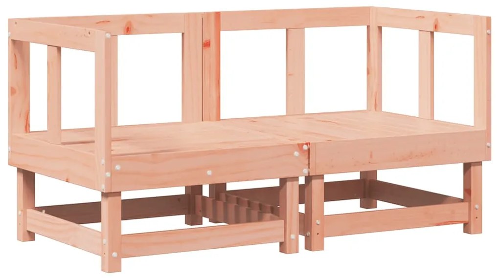 Sofás de canto com almofadões 2 pcs madeira de douglas maciça
