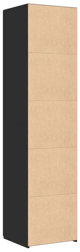 Armário alto 45x42,5x185 cm derivados de madeira preto