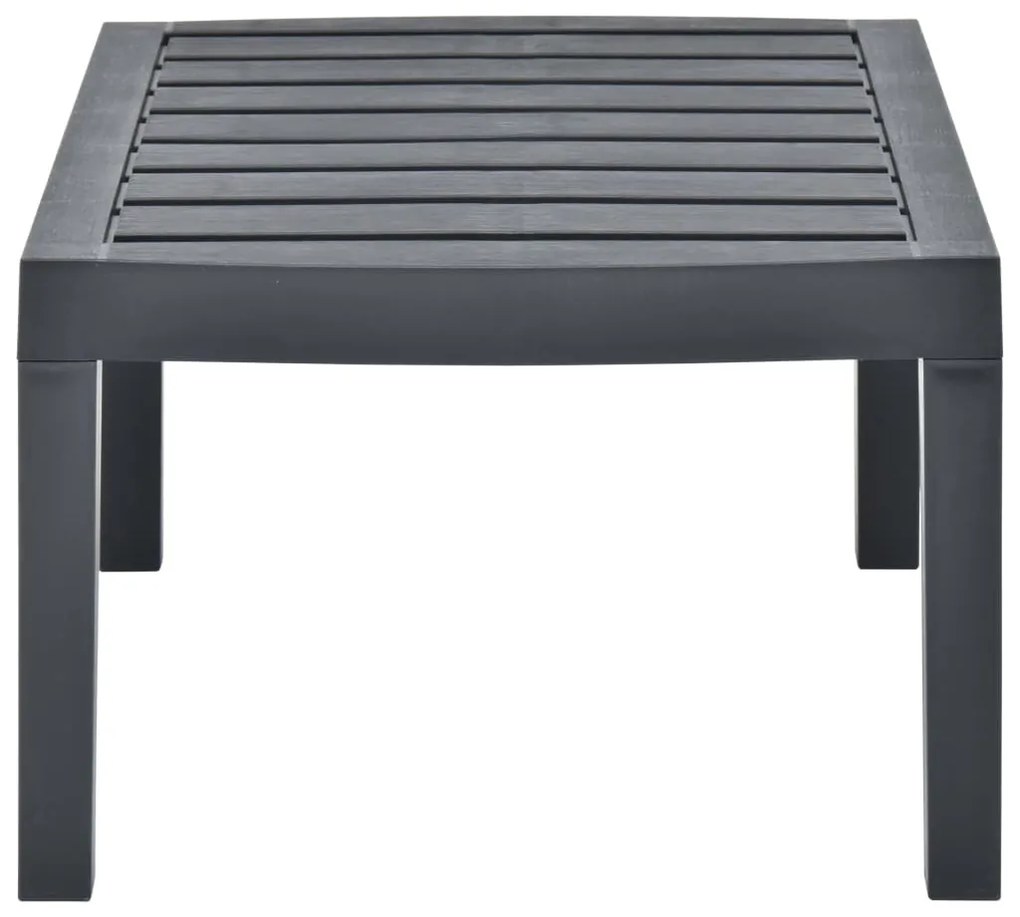 Mesa de jardim 78x55x38 cm plástico antracite
