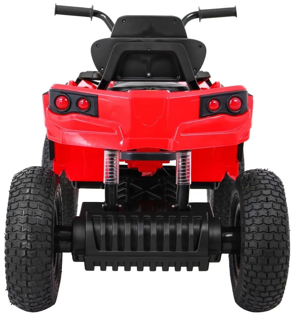 Moto 4 elétrica para crianças 12V ATV AIR, Rodas de AR, assento couro ecológico Vermelha