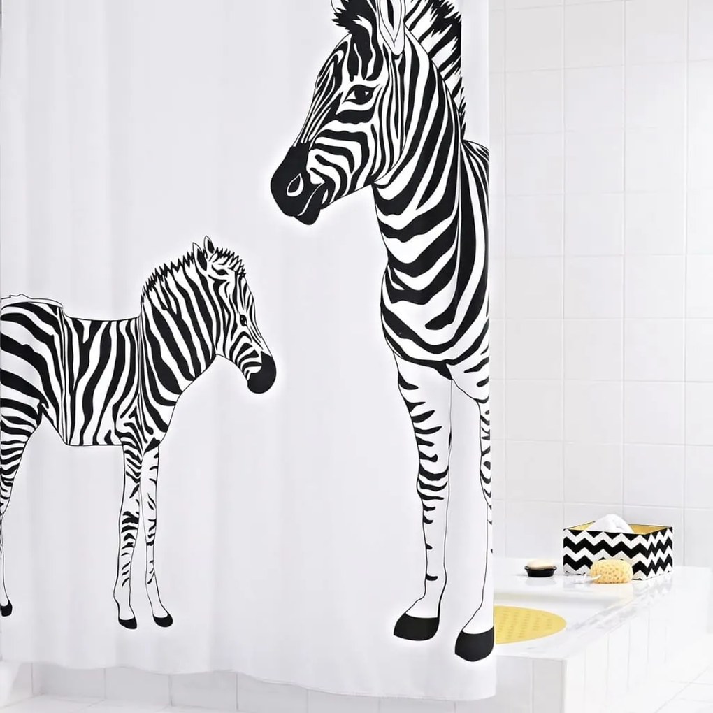 421536 RIDDER Cortina de duche Zebra 180x200 cm