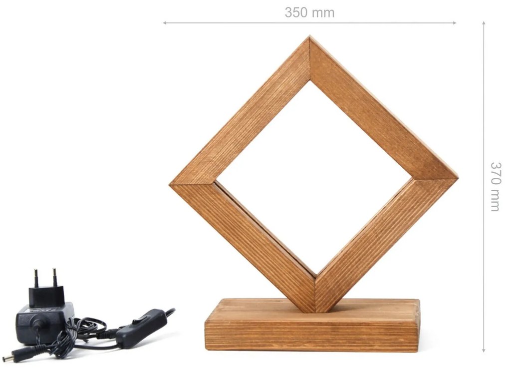 Candeeiro de Mesa KN04 – Castanho – 35 x 37 x 12 cm