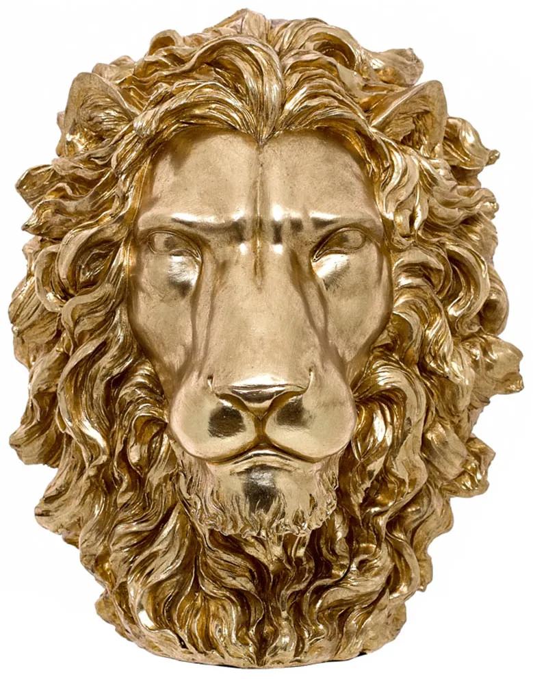 Poliresina - Cabeça de Leão "Dourado"