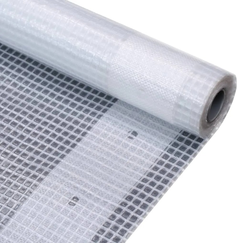 vidaXL Lona em tecido imitação de gaze 260 g/m² 1,5x10 m branco