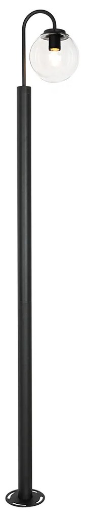 Lanterna moderna preta com vidro transparente 200 cm IP44 - Sfera