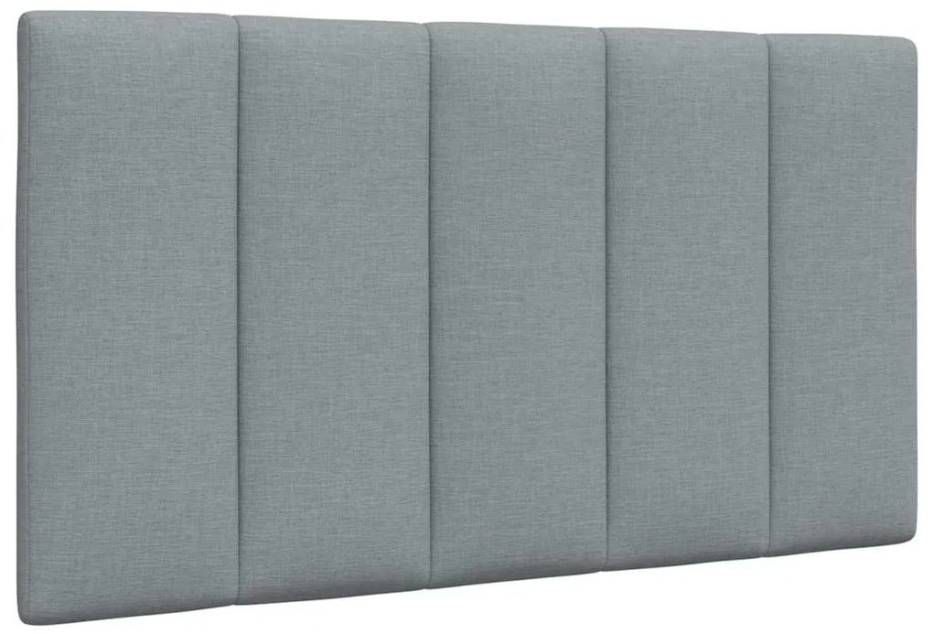 Almofadão de cabeceira 80 cm tecido cinzento-claro