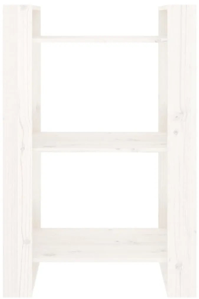 Estante/divisória 60x35x91 cm madeira de pinho maciça branco