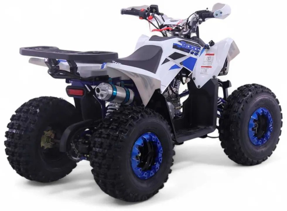 Mini Moto 4 gasolina para crianças automática 125cc Roan Coyote R8 Ecrã digital e com e marcha-atrás Azul