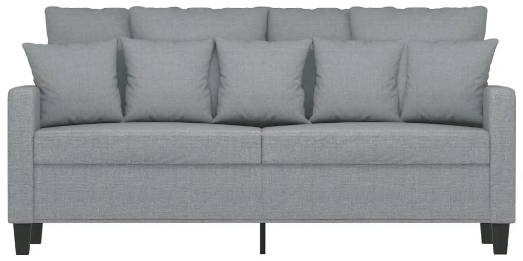 Sofá de 2 lugares em tecido 140 cm cinzento-claro