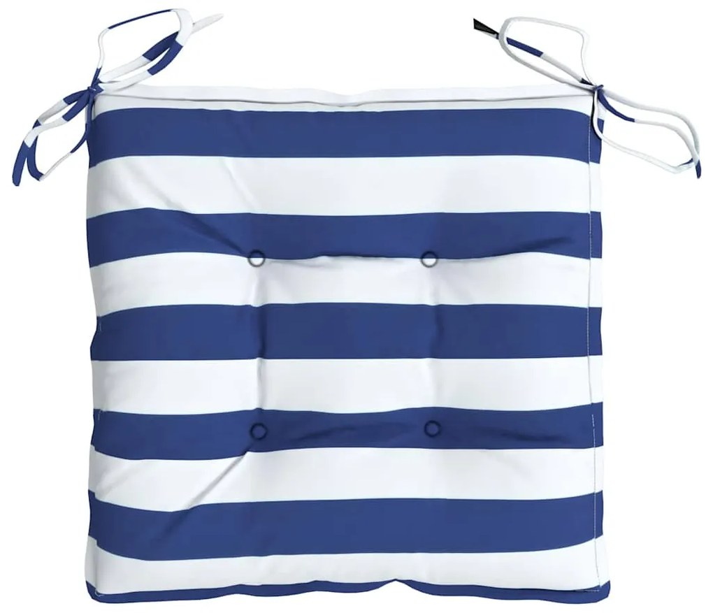 Almofadões p/ cadeira 2pcs tecido oxford riscas azul/branco