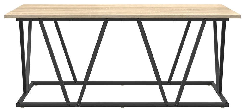 Mesa de Centro Carvalho Sonoma 100x50x40 cm Feita de Madeira Engenheir