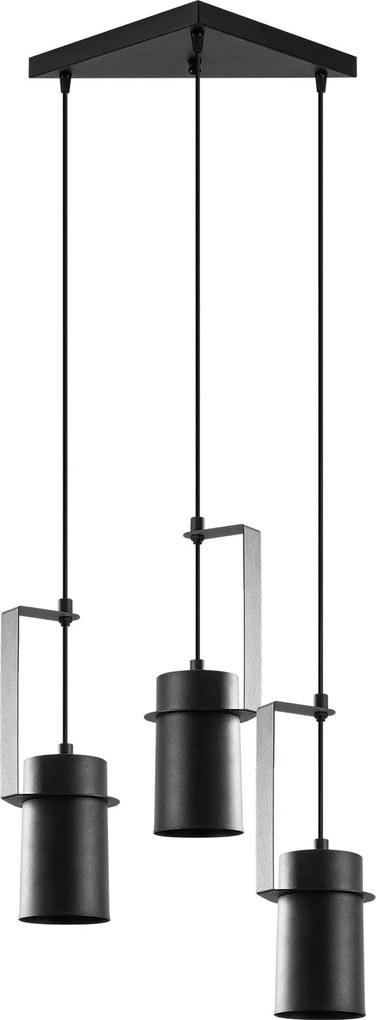 Candeeiro de Teto Spot – Preto – 40 x 40 cm