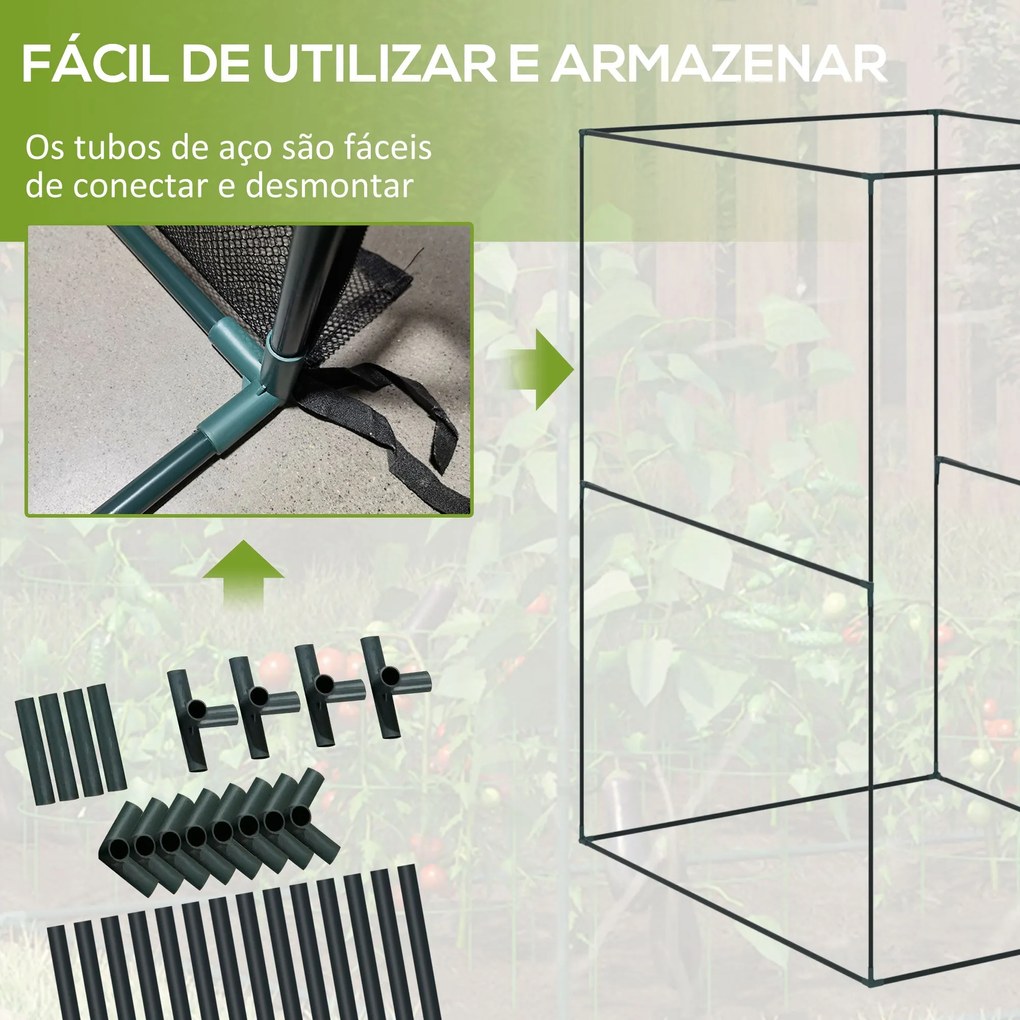 Estufa para Cultivo Estufa para Plantas com Porta Enrolável e Estrutur