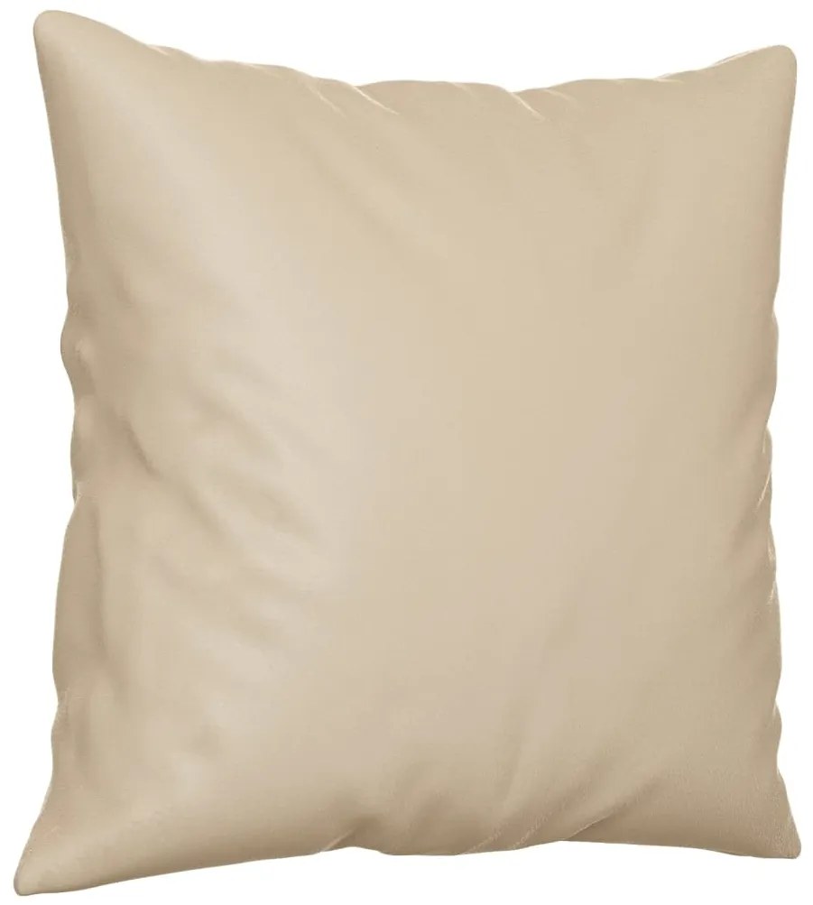 2 pcs conjunto sofás c/ almofadas tecido microfibra cor creme