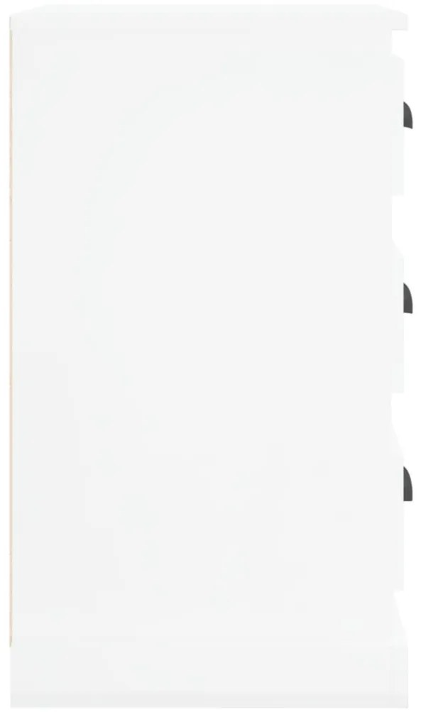 Mesa cabeceira 39x39x67 cm derivados madeira branco brilhante