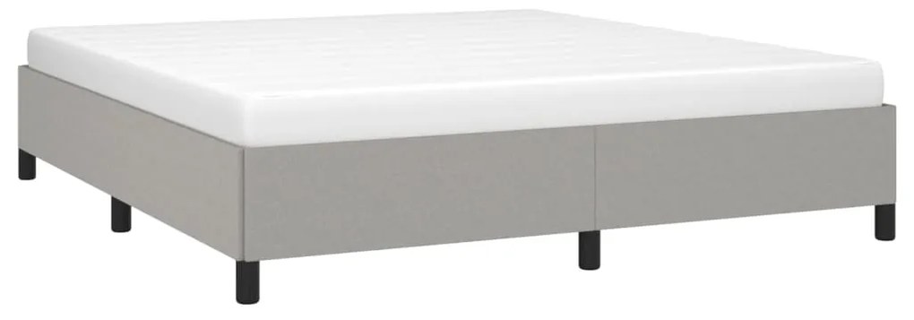 Estrutura de cama Super King 180x200 cm tecido cinzento-claro