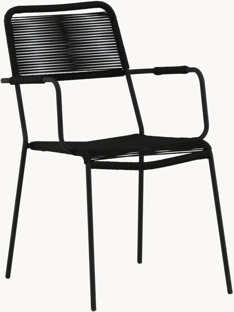 Cadeiras de jantar para jardim com braços empilháveis Lindos, conjunto de 2