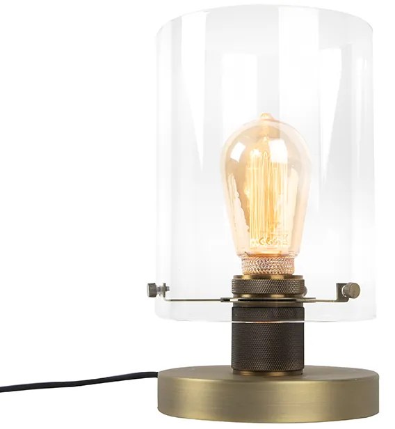 Candeeiro de mesa escandinavo bronze com vidro - Dome Moderno