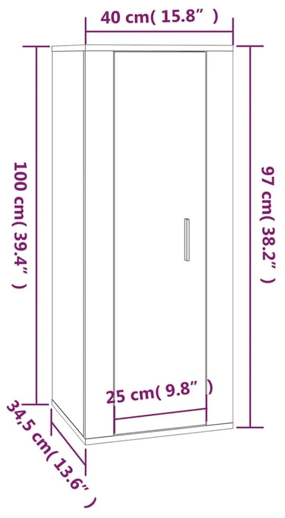 Conjunto móveis de TV 4 pcs madeira processada carvalho sonoma