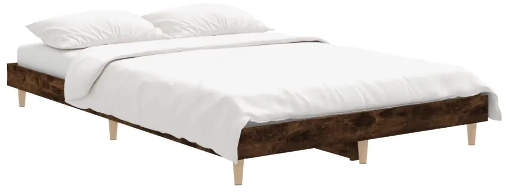 Estrutura cama s/ colchão derivados de madeira carvalho fumado