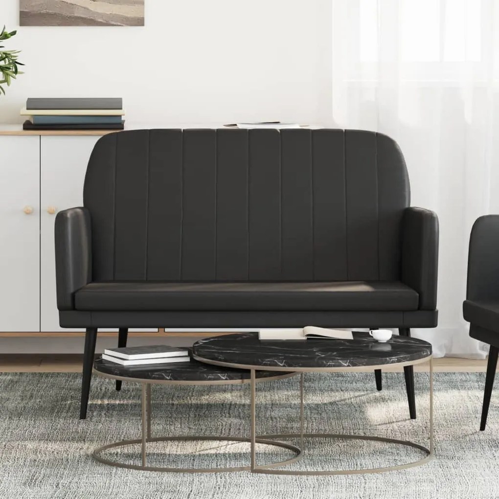 351398 vidaXL Banco 107x80x81 cm couro artificial preto