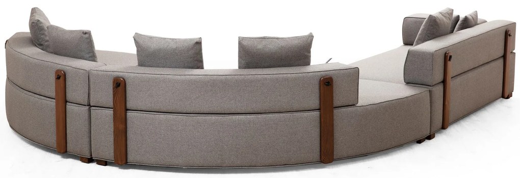 Sofá de Canto Gondol – Cinzento – 360 x 300 cm