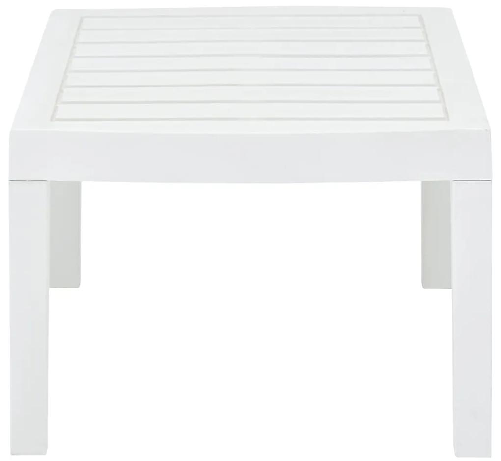 Mesa de jardim 78x55x38 cm plástico branco