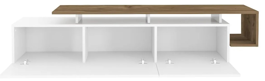 Móvel TV Pia – Nogueira e Branco – 180 x 46,4 x 38,9 cm