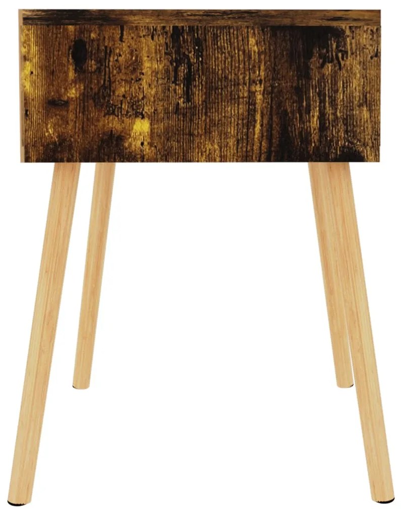 Mesa de cabeceira 40x40x56 cm derivados madeira carvalho fumado
